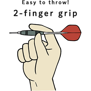 Easy to throw! 2-finger grip2-finger grip