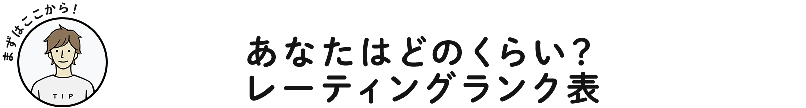 あなたはどれくらい？ レーティングランク表