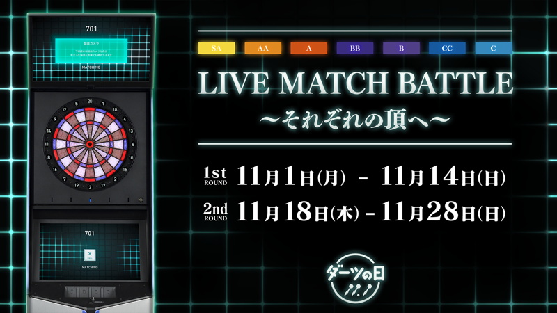 ランキング | ダーツの日 ライブマッチバトル | キャンペーン