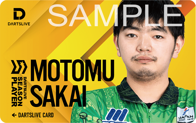 Motomu Sakai 酒井 素 DARTSLIVE CARD